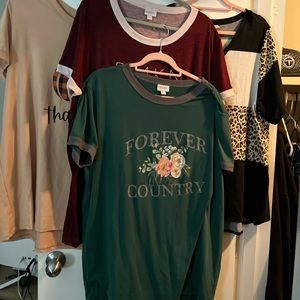 LOT 4 LuLaRoe 3x shirts
